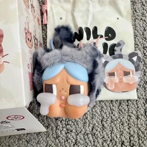 New Authentic POP MART Crybaby Wild But Cutie Cat Pendant Plush Blue Denim Cutie